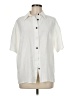 Shein Ivory Short Sleeve Button-Down Shirt Size M - photo 1