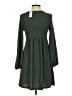 Blue Rain Solid Green Casual Dress Size S - photo 2