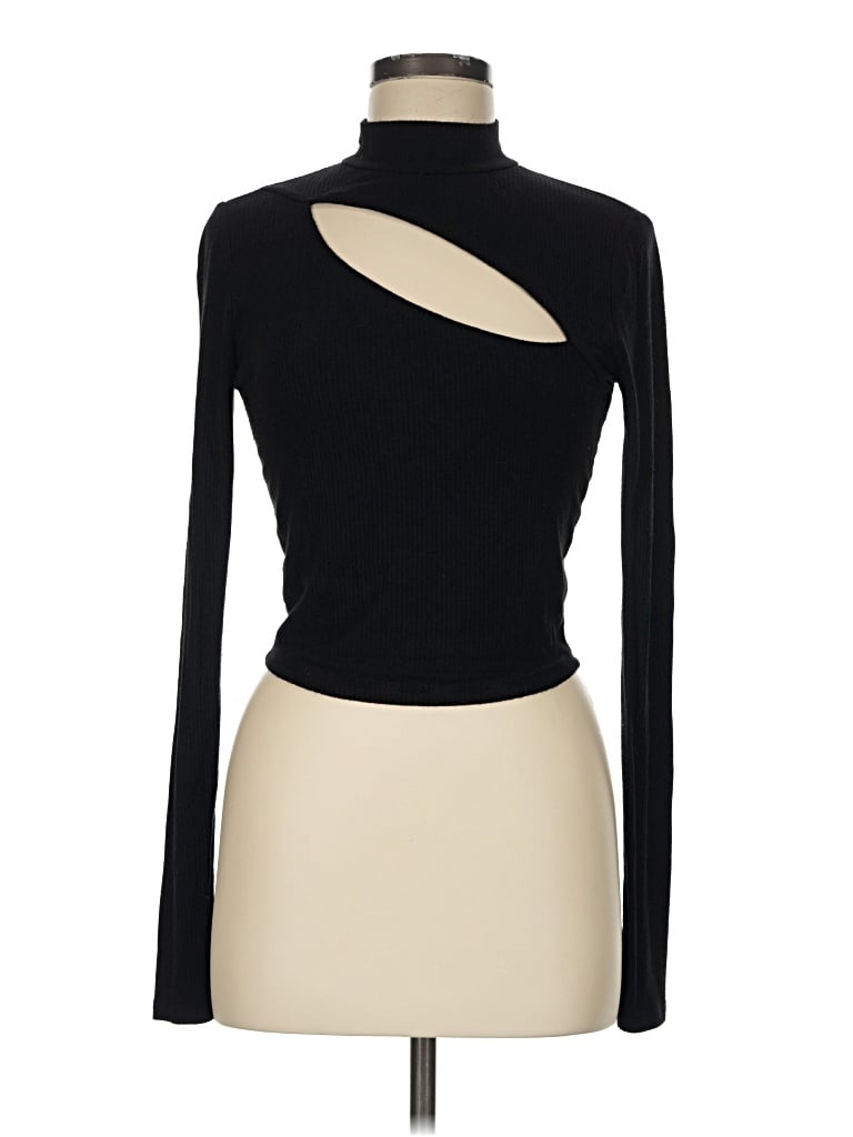 Pre-owned Garage Long Sleeve Top Black Turtleneck Tops
