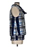 Peck & Peck Checkered-gingham Color Block Plaid Blue Sleeveless Blouse Size L - photo 4