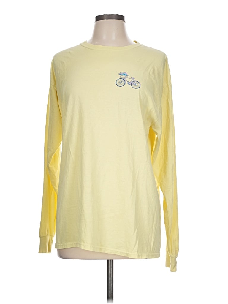 Pre-owned Assorted Brands Long Sleeve T-shirt In Yellow
