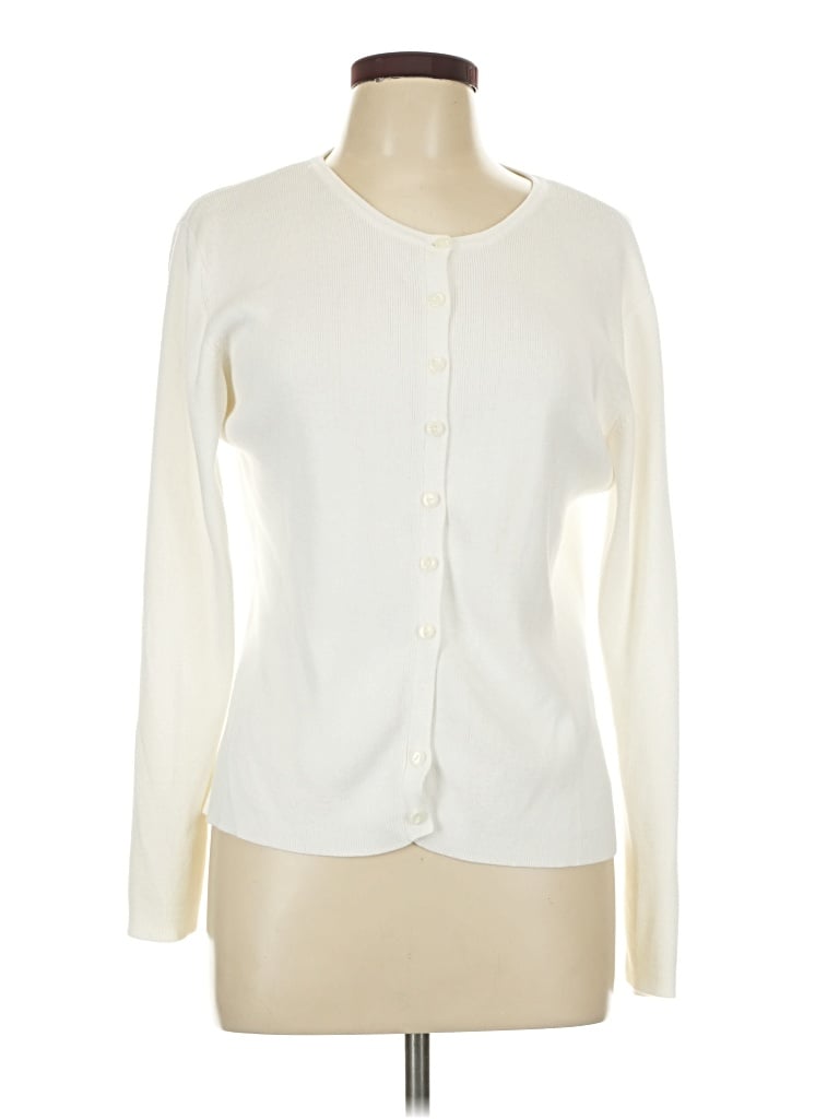 Pre-owned Assorted Brands Cardigan Sweater In Ivory