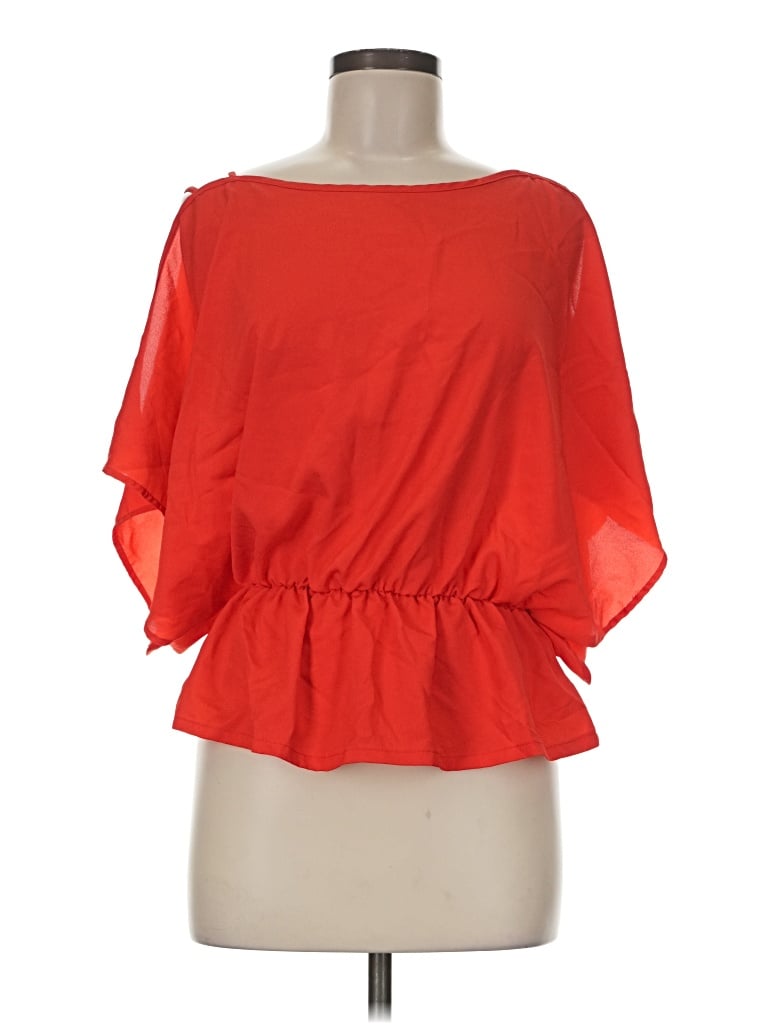 Pre-owned Karlie 3/4 Sleeve Blouse In Red