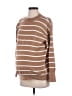 Isabel by Ingrid + Isabel Stripes Brown Pullover Sweater Size S - photo 1