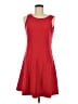 Ann Taylor LOFT Solid Red Casual Dress Size 8 - photo 1
