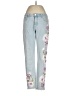 Boston Proper Floral Blue Jeans Size 8 - photo 1