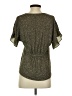 Left Coast by Dolan Metallic Green Short Sleeve Blouse Size S - photo 2