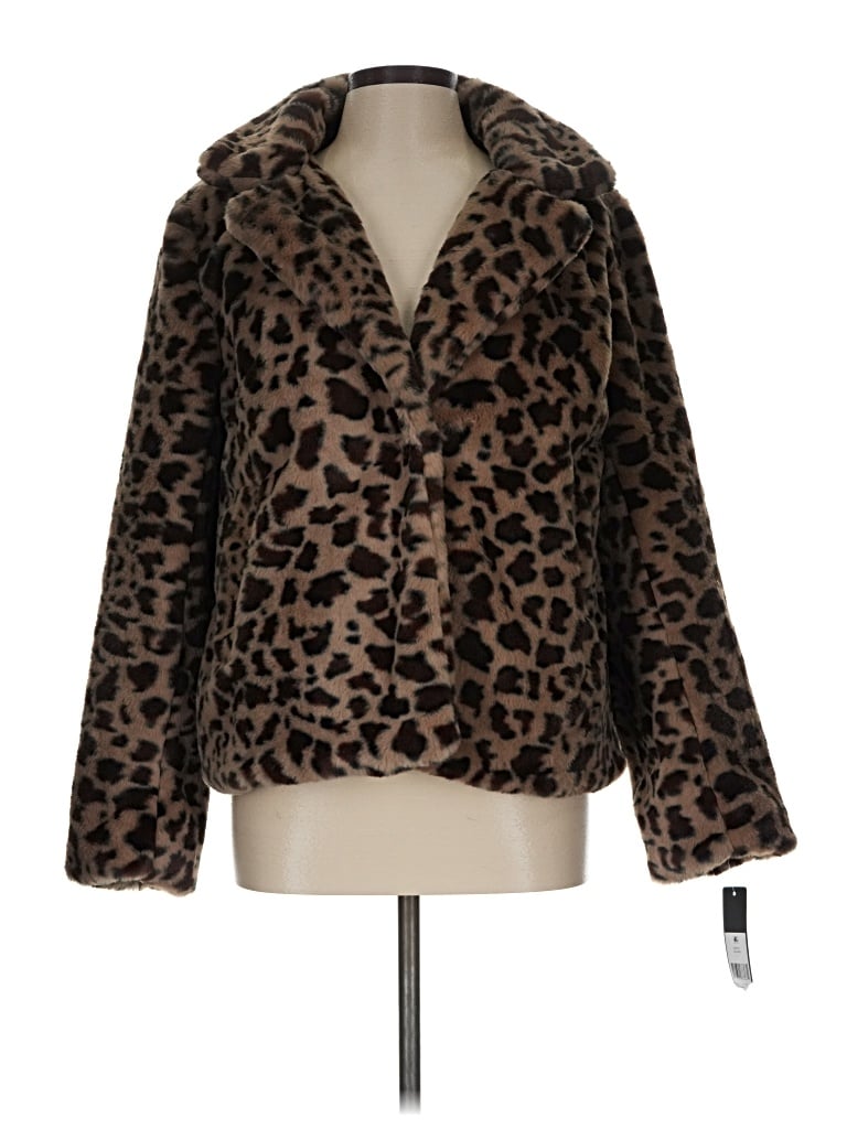 Pre-owned Unbranded Faux Fur Jacket In Brown