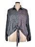 Hutch Animal Print Gray Long Sleeve Blouse Size 1X - photo 1