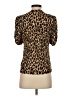 A.L.C. 100% Cotton Animal Print Brown Short Sleeve Blouse Size S - photo 2