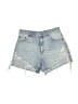 Topshop Blue Denim Shorts Size 8 - photo 1