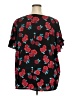 Lane Bryant 100% Polyester Black Short Sleeve Blouse Size 24 - photo 2