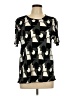 Assorted Brands Black Short Sleeve Blouse Size L (estimated) - photo 1
