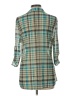 Eden & Olivia Plaid Teal 3/4 Sleeve Blouse Size L - photo 2