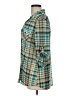 Eden & Olivia Plaid Teal 3/4 Sleeve Blouse Size L - photo 5
