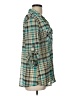 Eden & Olivia Plaid Teal 3/4 Sleeve Blouse Size L - photo 4