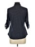 Eden & Olivia Polka Dots Black 3/4 Sleeve Button-Down Shirt Size L - photo 2