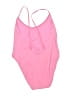 Good American Solid Pink One Piece Swimsuit Size 5/6 - photo 2