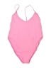 Good American Solid Pink One Piece Swimsuit Size 5/6 - photo 1