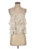 I Love H81 100% Polyester Ivory Sleeveless Blouse Size S - photo 1