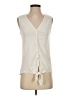 Green Envelope Ivory Sleeveless Blouse Size XS - photo 1