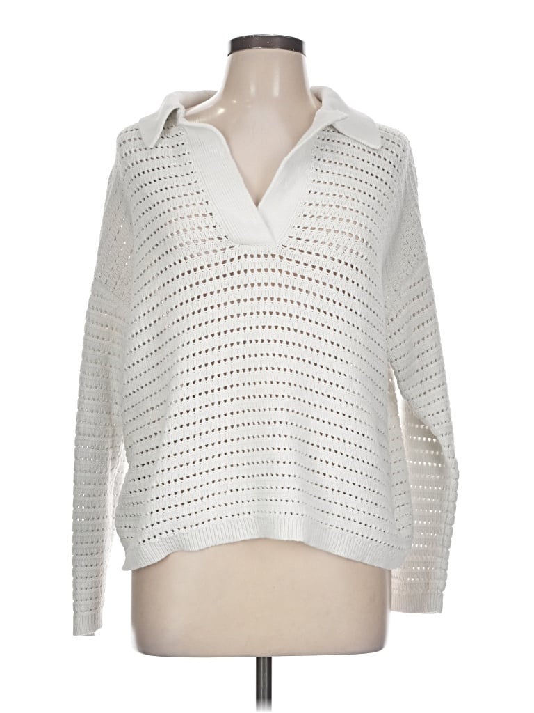 Pre-owned Haven Well Within Pullover Sweater In White