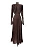 L'IDÉE 100% Polyester Brown Cocktail Dress Size 4 - photo 2