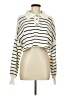 Double Zero Stripes Ivory Pullover Sweater Size M - photo 1