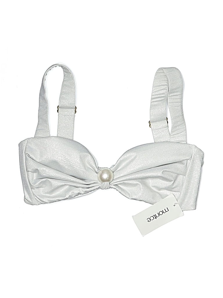 Pre-owned Montce Swimsuit Top Silver Swimwear