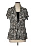NY Collection Gray Short Sleeve Blouse Size L - photo 1