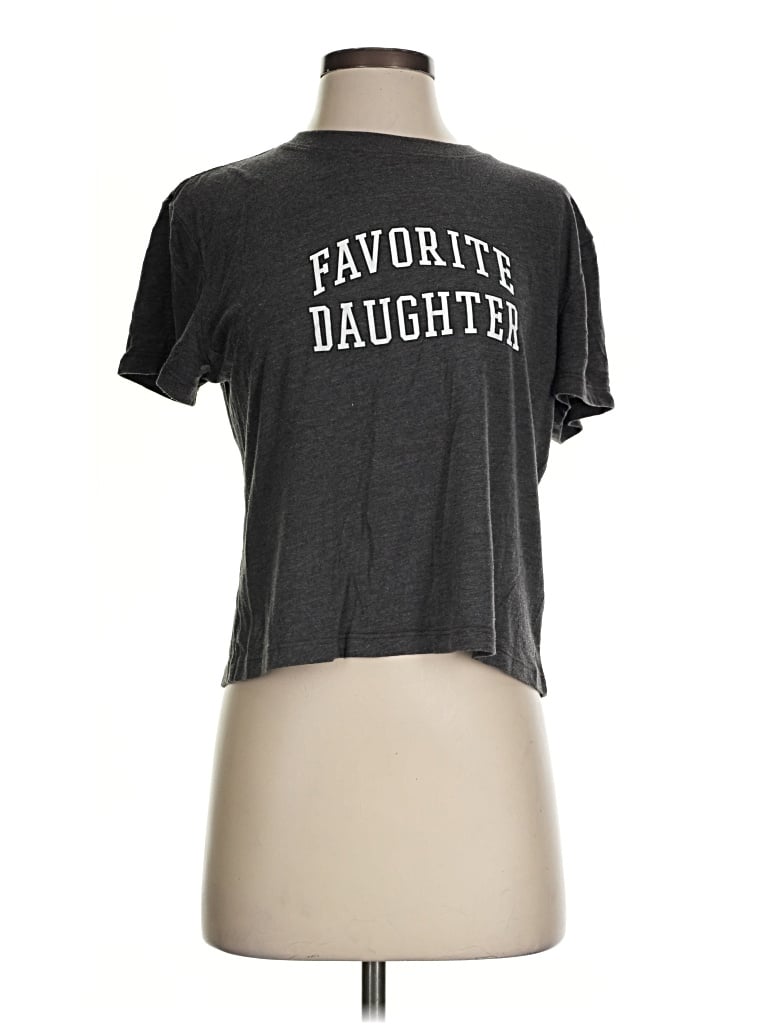 Favorite Daughter Short Sleeve T-Shirt: Gray Tops - Size X-Small