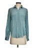 Ann Taylor Teal Long Sleeve Button-Down Shirt Size S - photo 1