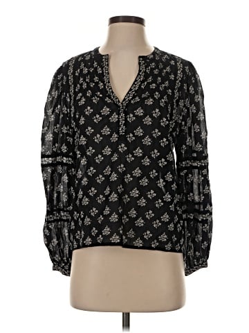 Aqua Long Sleeve Blouse (view 1)