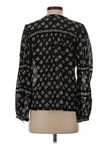 Aqua Long Sleeve Blouse (view 2)