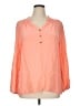 Lilly Pulitzer 100% Silk Orange Long Sleeve Silk Top Size XL - photo 1