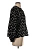 Aqua 100% Cotton Black Long Sleeve Blouse Size XS - photo 4
