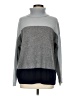 C by Bloomingdales 100% Cashmere Color Block Gray Cashmere Pullover Sweater Size M - photo 1