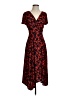 Perceptions Floral Red Casual Dress Size S - photo 1