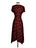 Perceptions Floral Red Casual Dress Size S - photo 2