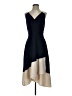 DKNY 100% Polyester Color Block Blue Cocktail Dress Size 4 - photo 1