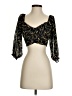 Papaya 100% Polyester Gold 3/4 Sleeve Blouse Size S - photo 1
