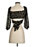 Papaya 100% Polyester Gold 3/4 Sleeve Blouse Size S - photo 2