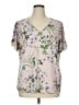 Calvin Klein Tan Short Sleeve Blouse Size 1X - photo 1