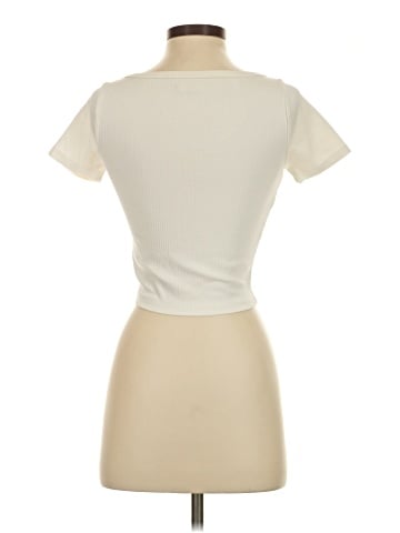 Madewell Square-Neck Crop Tee in Sleekhold (view 2)