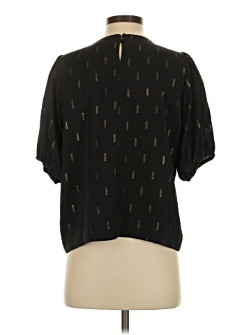 Madewell Metallic Jacquard Puff-Sleeve Top (view 2)