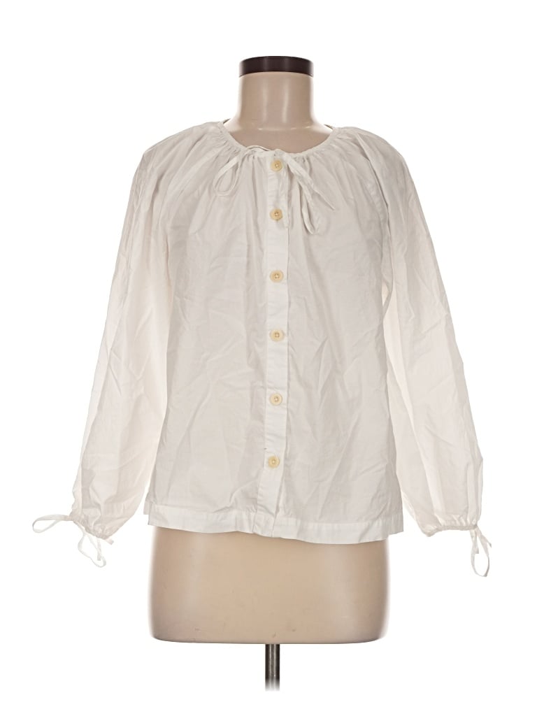 Pre-owned Jcrew 3/4 Sleeve Blouse In Ivory