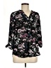 Ivanka Trump 100% Polyester Floral Black 3/4 Sleeve Blouse Size M - photo 1