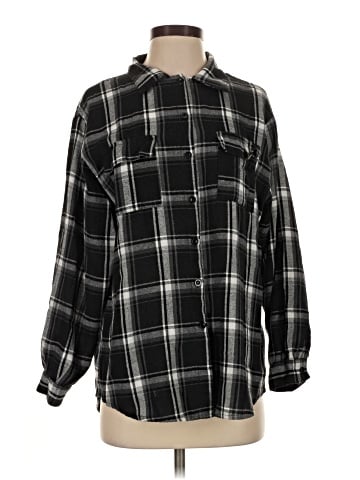 Romwe Long Sleeve Button-Down Shirt (view 1)