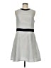 Mossimo 100% Polyester Stripes Gray Casual Dress Size M - photo 1