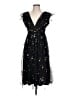 Soieblu 100% Polyester Stars Black Cocktail Dress Size L - photo 1